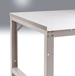 Tischplatte UNI-PVC-weissgrau-22mm-150